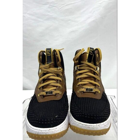 Boy's 7Y Nike Lunar Force 1 Winterized DuckBoot Brown Black High Top Sneakers - Picture 1 of 6